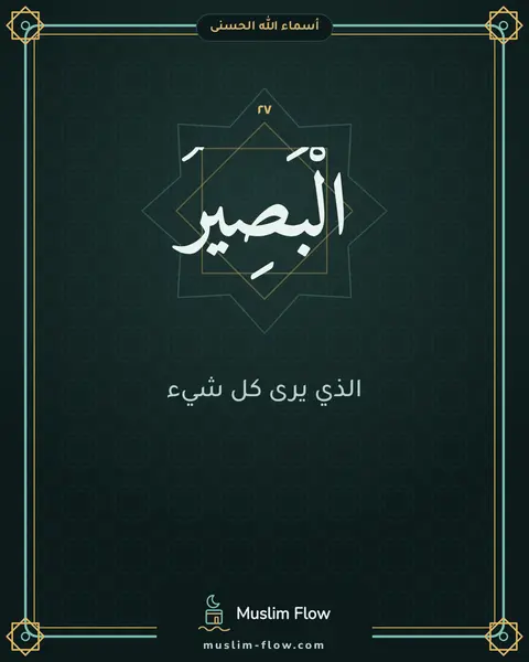 الْبَصِيرُ: الذي يرى كل شيء