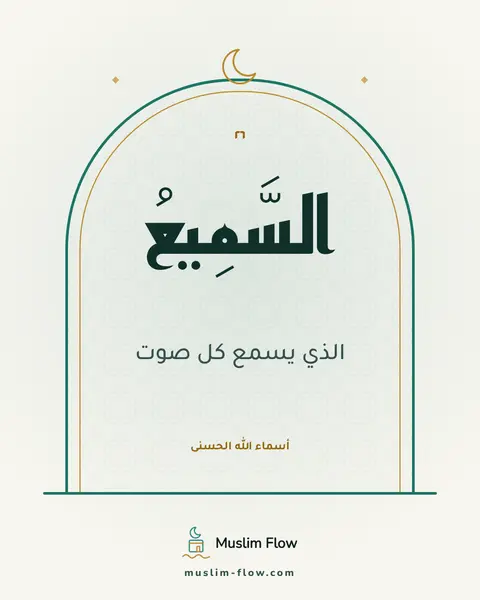 السَّمِيعُ: الذي يسمع كل صوت
