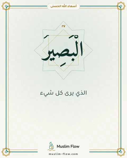 الْبَصِيرُ: الذي يرى كل شيء