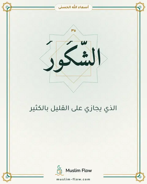 الشَّكُورُ: الذي يجازي على القليل بالكثير