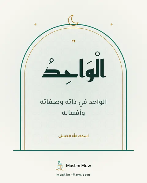 الْوَاحِدُ: الواحد في ذاته وصفاته وأفعاله