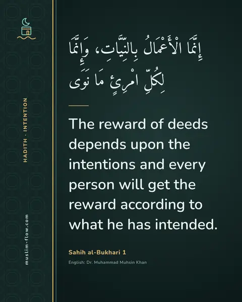 Sahih al-Bukhari 1: The reward of deeds depends upon the intentions and every person will get the reward according to…