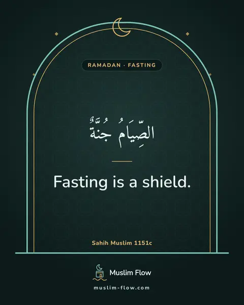Sahih Muslim 1151c: Fasting is a shield.