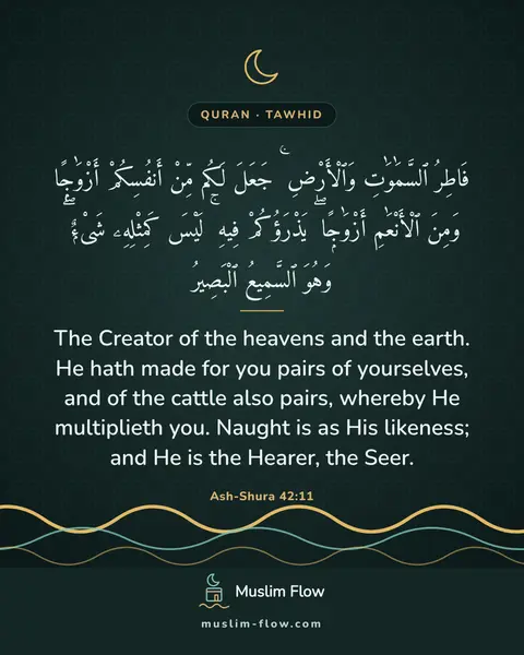 Ash-Shura 42:11: The Creator of the heavens and the earth. He hath made for you pairs of yourselves, and of the…