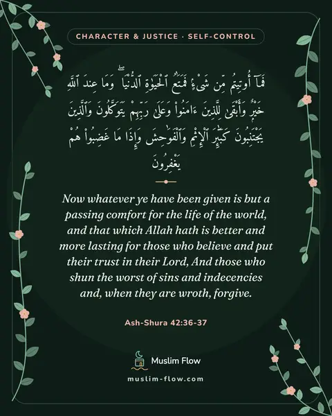 Ash-Shura 42:36-37: Now whatever ye have been given is but a passing comfort for the life of the world, and that which…