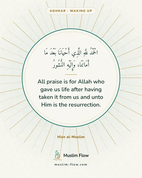 supplications for when you wake up: All praise is for Allah who gave us life after having taken it from us and unto Him is the…