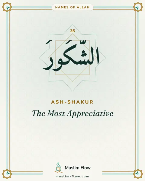 Ash-Shakur: The Most Appreciative