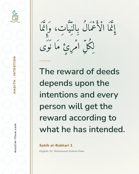 Sahih al-Bukhari 1: The reward of deeds depends upon the intentions and every person will get the reward according to…