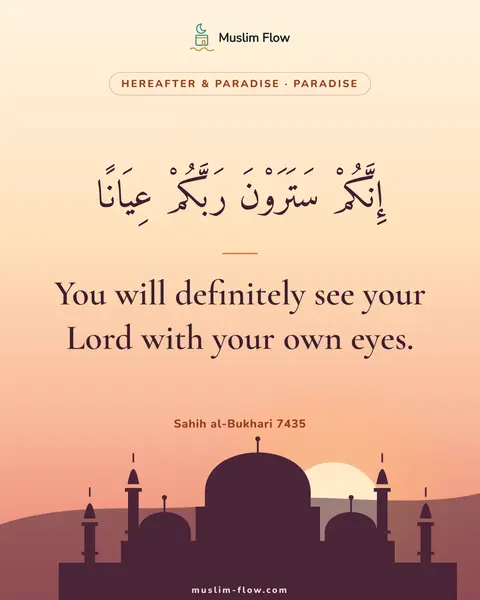 Sahih al-Bukhari 7435: You will definitely see your Lord with your own eyes.