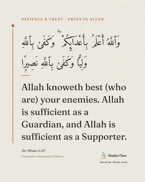 An-Nisaa 4:45: Allah knoweth best (who are) your enemies. Allah is sufficient as a Guardian, and Allah is…