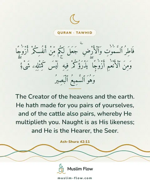 Ash-Shura 42:11: The Creator of the heavens and the earth. He hath made for you pairs of yourselves, and of the…
